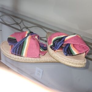 Manebi Colorful Striped Espadrille Sandals